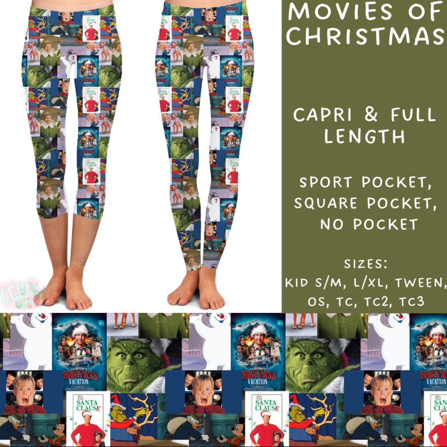 Preorder Custom Styles - Movies Of Christmas - Closes 31 Oct - ETA early Jan 2025 Leggings