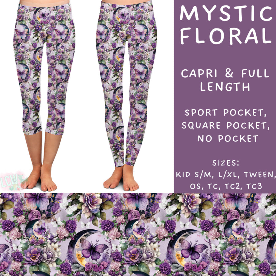 Preorder Custom Styles - Mystic Floral - Closes 6 Dec - ETA late Feb 2025 Leggings