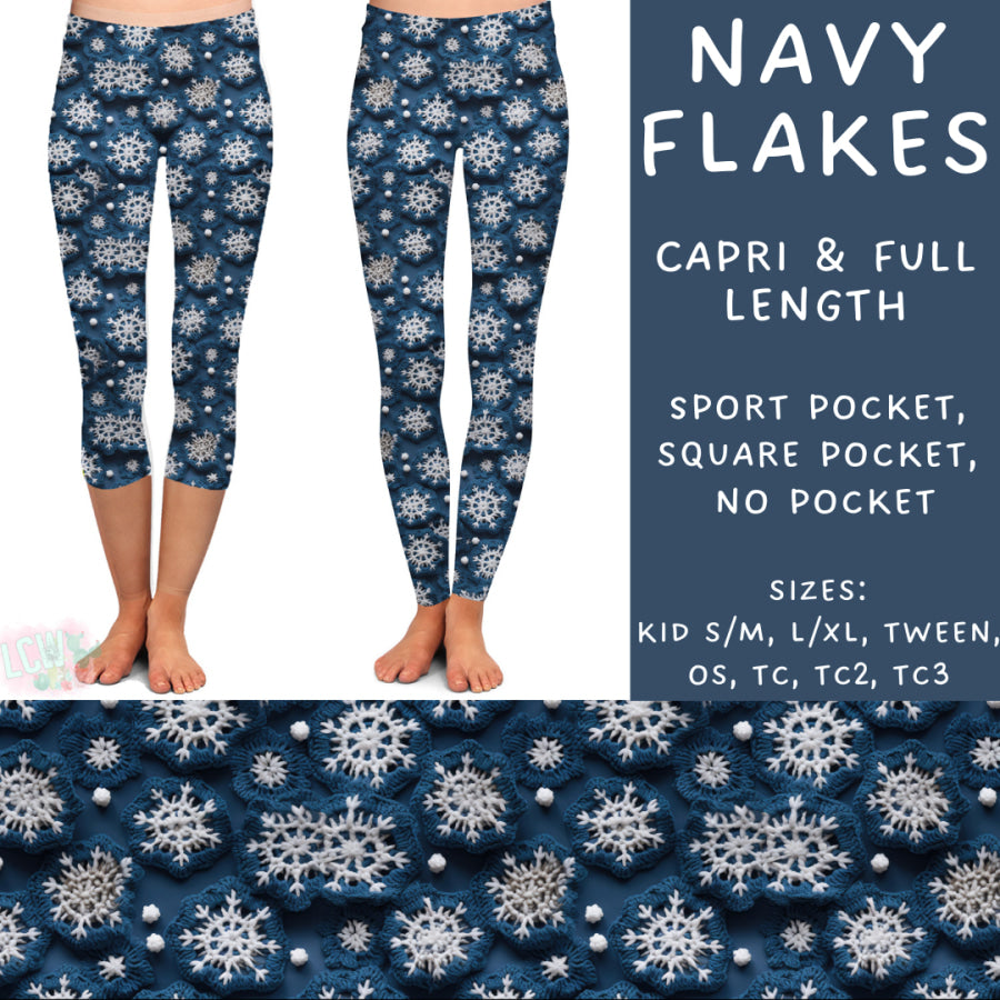 Preorder Custom Styles - Navy Flakes - Closes 22 Nov - ETA early Feb 2025 Leggings