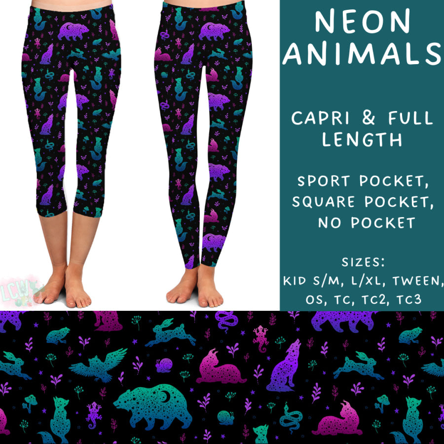 Preorder Custom Styles - Neon Animals - Closes 27 Jan - ETA late Apr 2025 Leggings