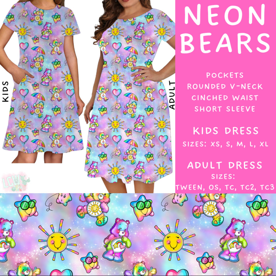 Preorder Custom Styles - Neon Bears - Closes 29 Jan - ETA late Apr 2025 Leggings