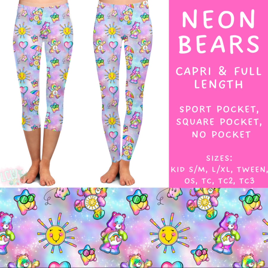 Preorder Custom Styles - Neon Bears - Closes 29 Jan - ETA late Apr 2025 Leggings