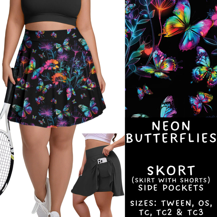 Preorder Custom Styles - Neon Butterflies - Closes 29 May - ETA late Aug 2025 Leggings