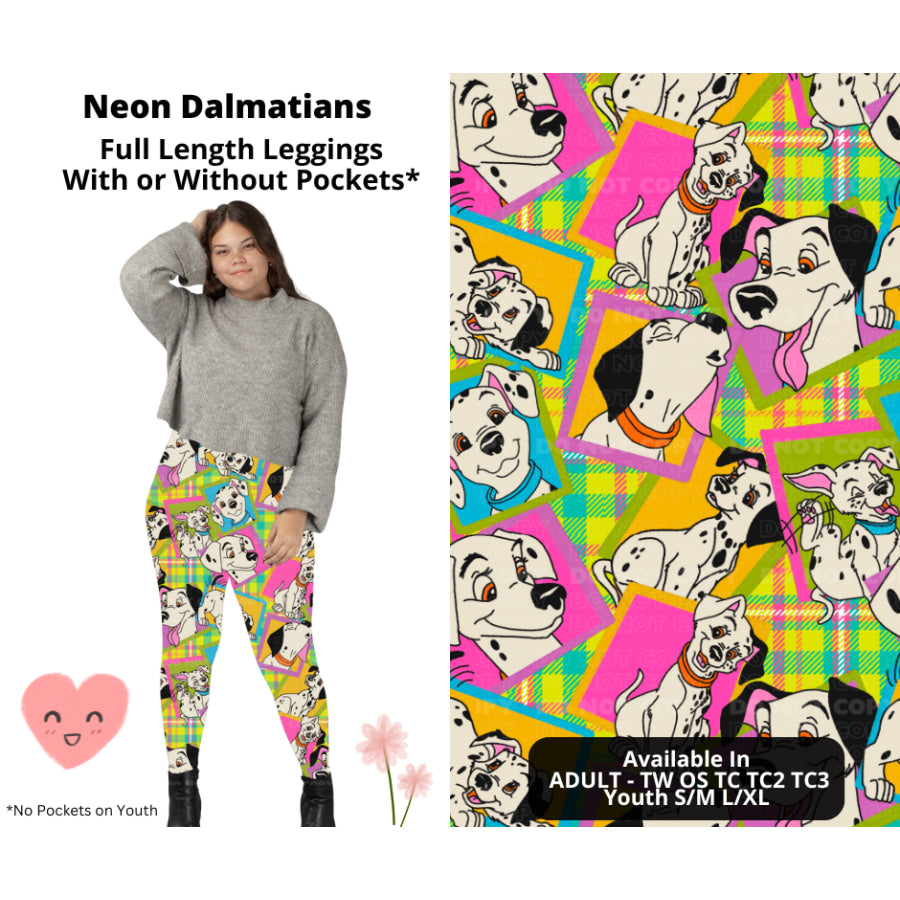 Preorder Custom Styles - Neon Dalmatians - Closes 3 Mar - ETA mid Jun 2025 Leggings