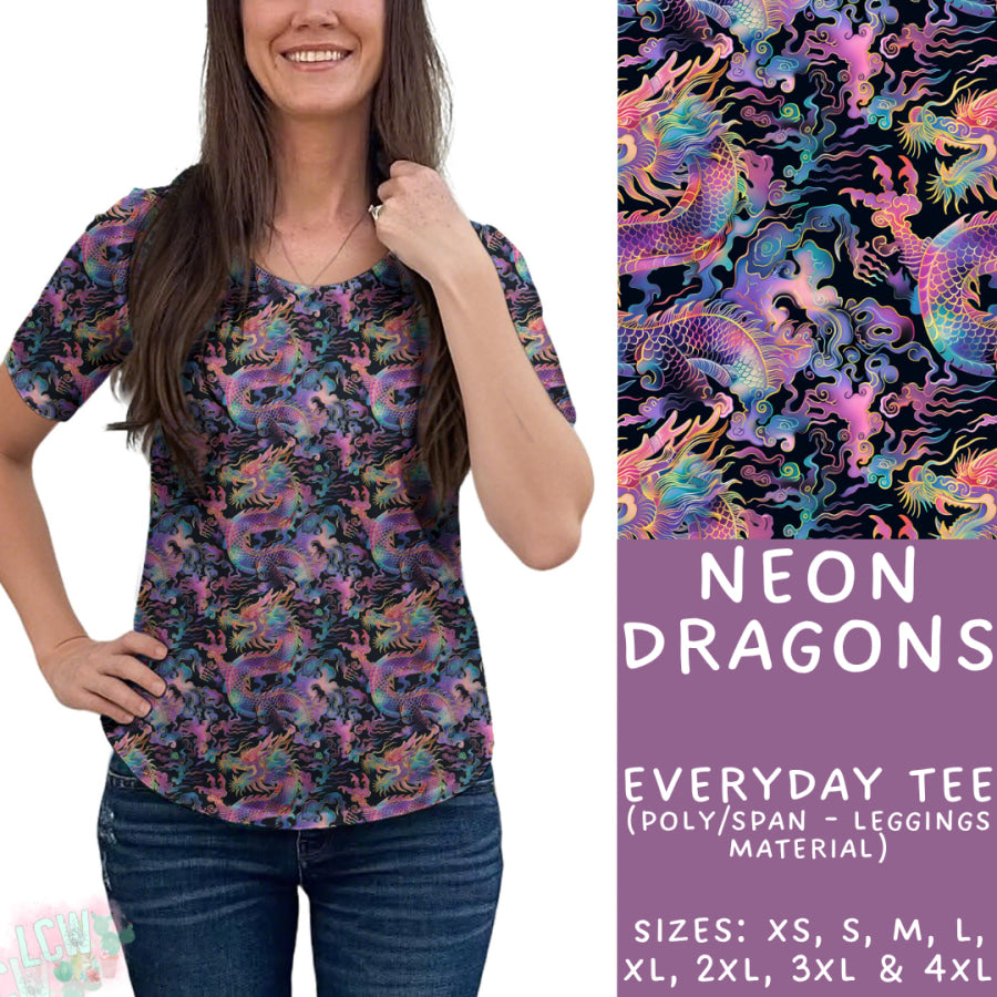 Preorder Custom Styles - Neon Dragons - Closes 29 May - ETA late Aug 2025 Leggings