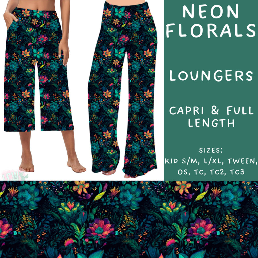 Preorder Custom Styles - Neon Florals - Closes 13 Nov - ETA late Jan 2025 Leggings