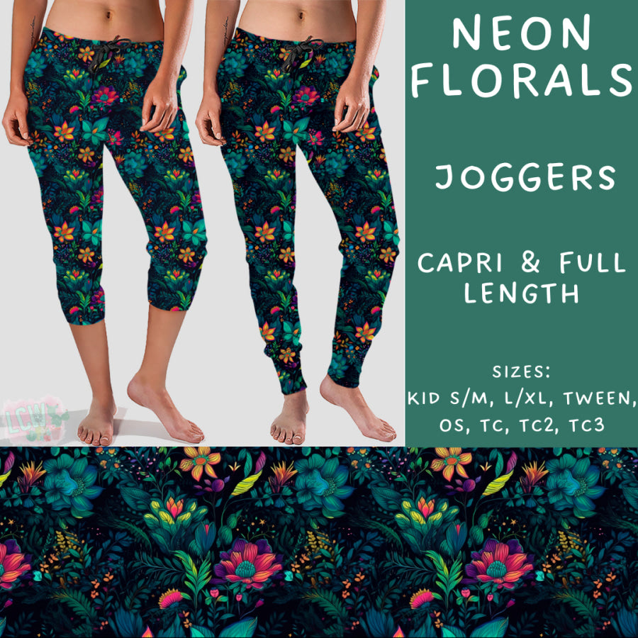 Preorder Custom Styles - Neon Florals - Closes 13 Nov - ETA late Jan 2025 Leggings