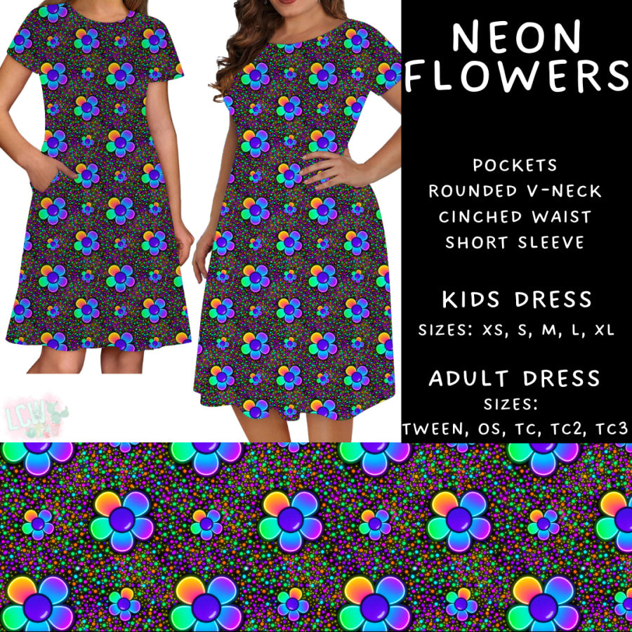 Preorder Custom Styles Neon Flowers Closes 4 Sep ETA late Nov 2025 Leggings