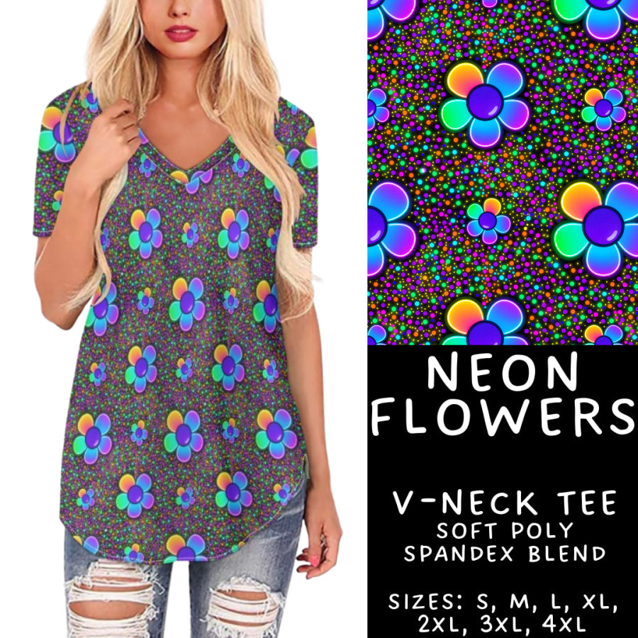 Preorder Custom Styles Neon Flowers Closes 4 Sep ETA late Nov 2025 Leggings