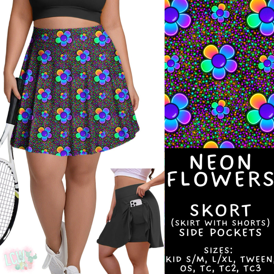 Preorder Custom Styles Neon Flowers Closes 4 Sep ETA late Nov 2025 Leggings