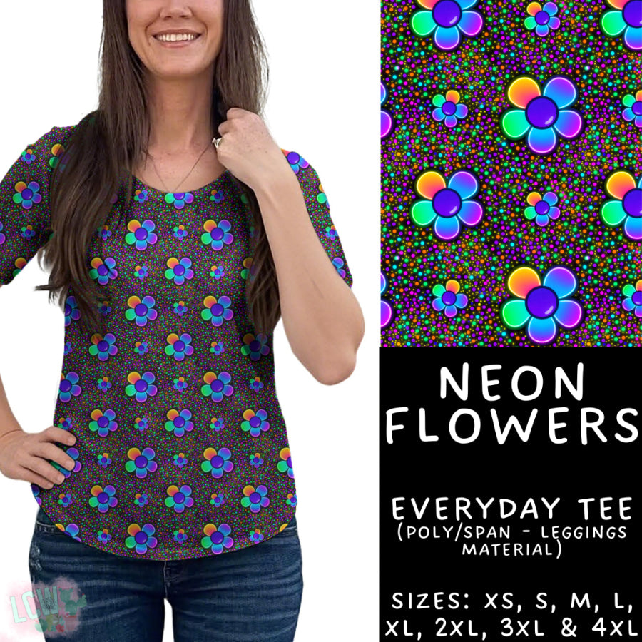 Preorder Custom Styles Neon Flowers Closes 4 Sep ETA late Nov 2025 Leggings