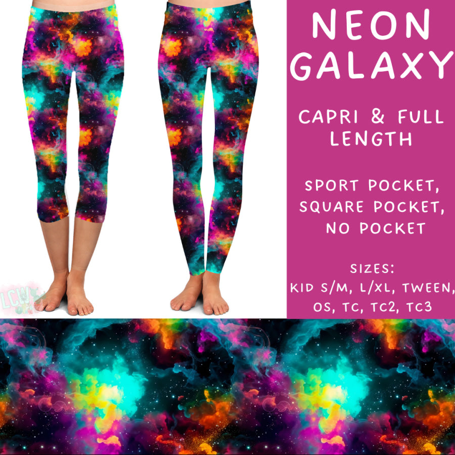 Preorder Custom Styles - Neon Galaxy - Closes 13 Nov - ETA late Jan 2025 Leggings