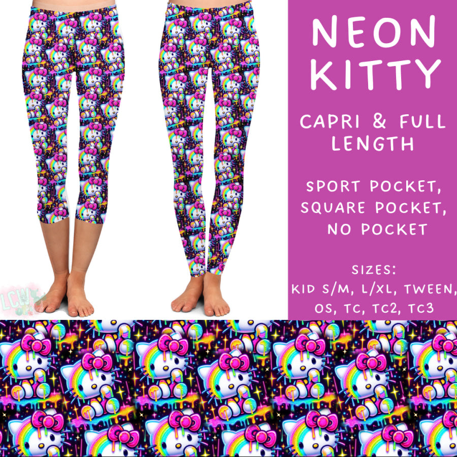 Preorder Custom Styles - Neon Kitty - Closes 10 Jan - ETA early Apr 2025 Leggings