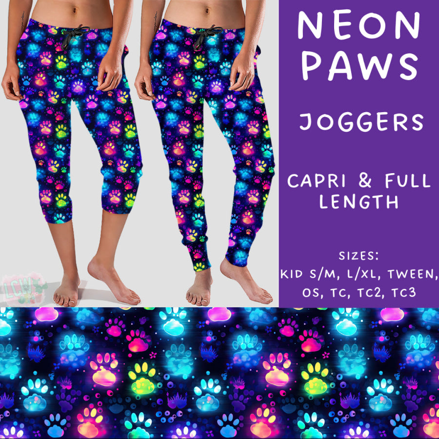 Preorder Custom Styles - Neon Paws - Closes 13 Nov - ETA late Jan 2025 Leggings