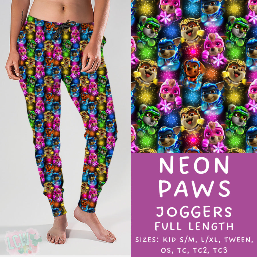 Preorder Custom Styles - Neon Paws - Closes 29 Jan - ETA late Apr 2025 Leggings