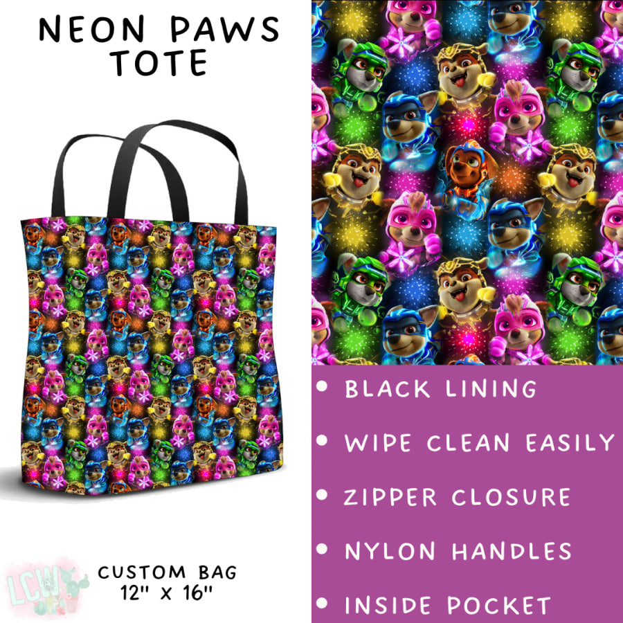 Preorder Custom Styles - Neon Paws - Closes 29 Jan - ETA late Apr 2025 Leggings