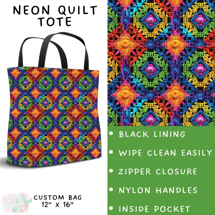 Preorder Custom Styles - Neon Quilt - Closes 10 Jan - ETA early Apr 2025 Leggings