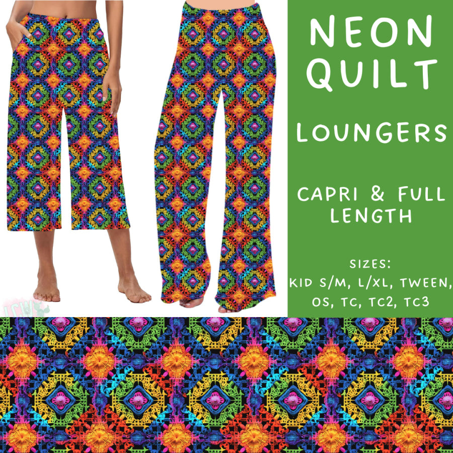 Preorder Custom Styles - Neon Quilt - Closes 10 Jan - ETA early Apr 2025 Leggings