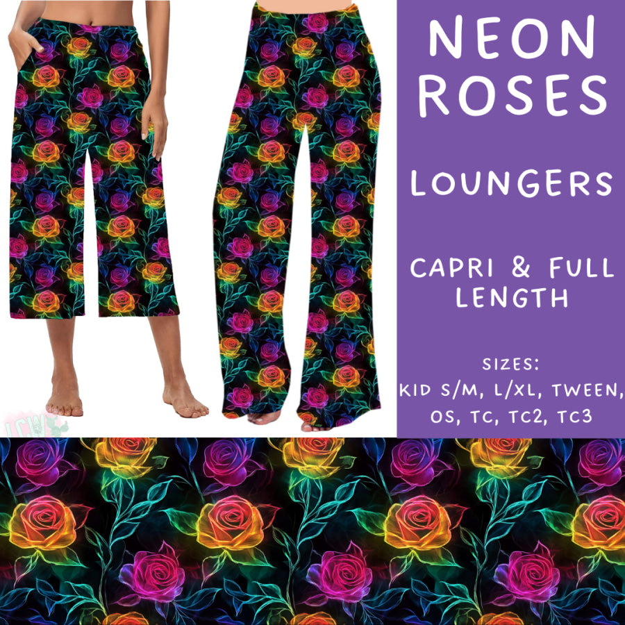 Preorder Custom Styles - Neon Roses - Closes 13 Nov - ETA late Jan 2025 Leggings