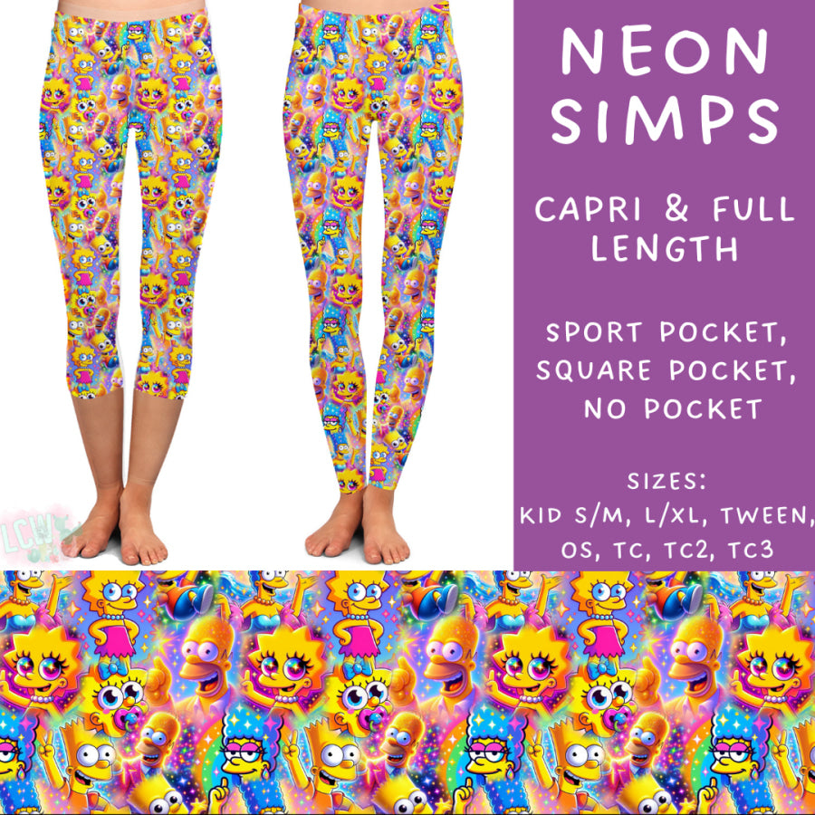 Preorder Custom Styles - Neon Simps - Closes 11 Oct - ETA late Dec 2024 Leggings