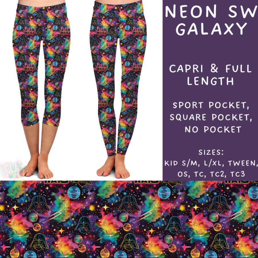 Preorder Custom Styles - Neon SW Galaxy - Closes 29 Jan - ETA late Apr 2025 Leggings