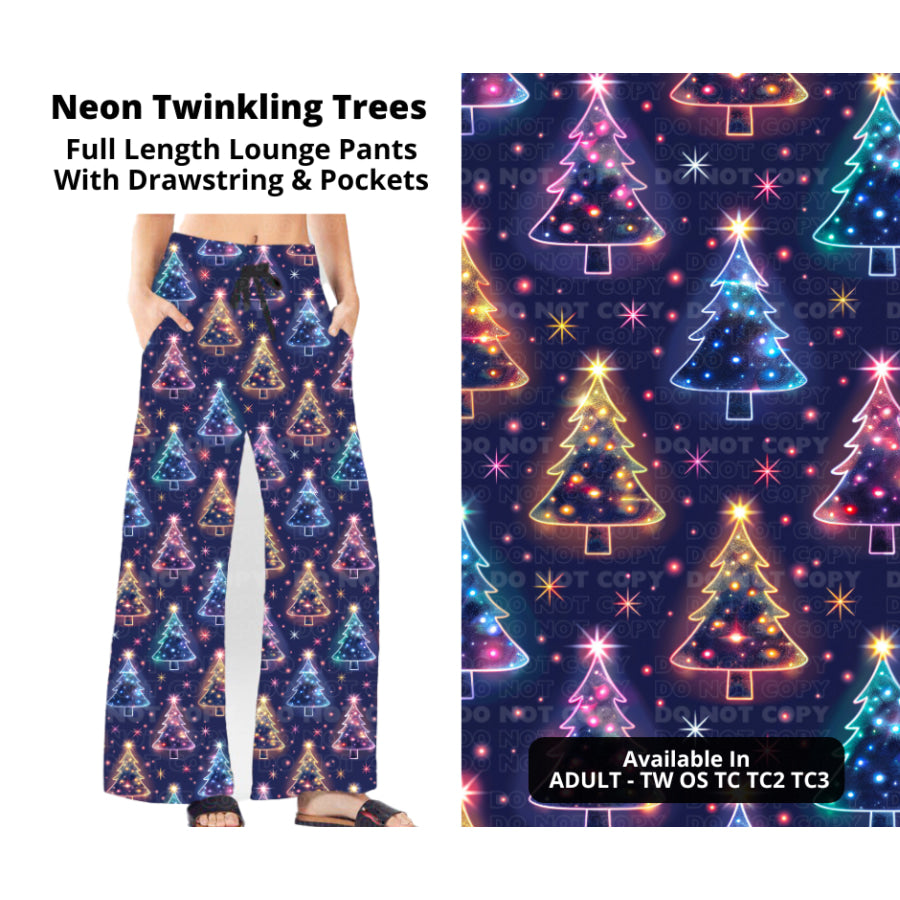 PREORDER Custom Styles - Neon Twinkle Trees - Closes 7 Oct - ETA late Dec 2024 Leggings