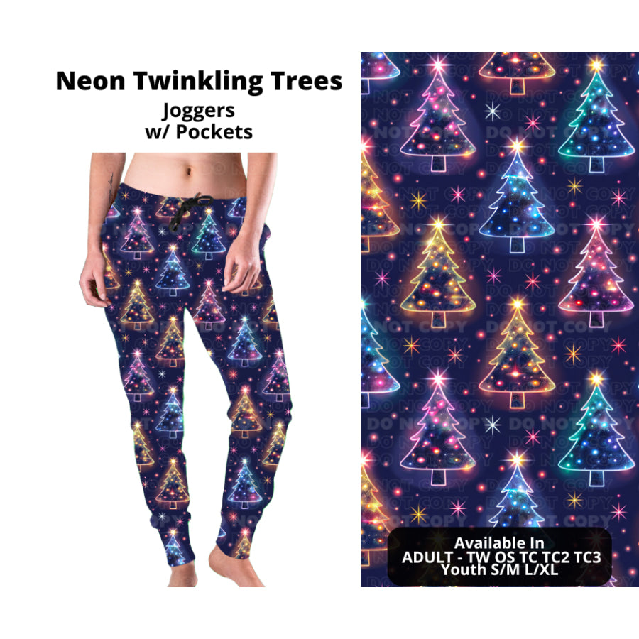 PREORDER Custom Styles - Neon Twinkle Trees - Closes 7 Oct - ETA late Dec 2024 Leggings