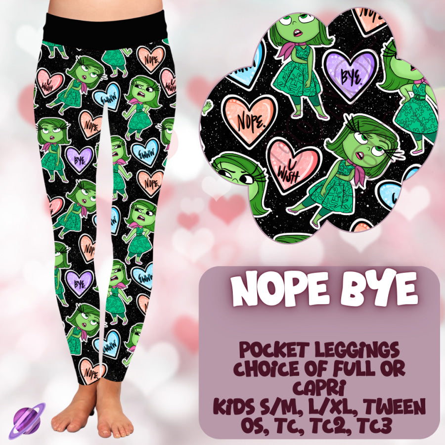 PREORDER Custom Styles - Nope Bye - Closes 2 Dec - ETA mid Feb 2025 Leggings