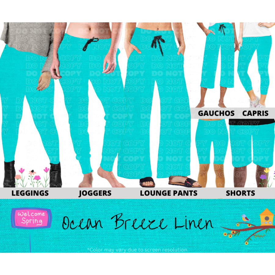 PREORDER Custom Styles - Ocean Breeze Linen - Closes 8 Jan - ETA late Apr 2025 Leggings