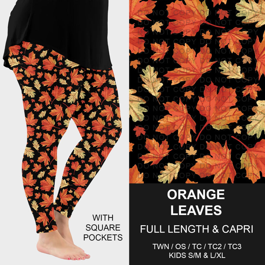 PREORDER Custom Styles - Orange Leaves - Closes 29 Jul - ETA late Oct 2025 Loungewear