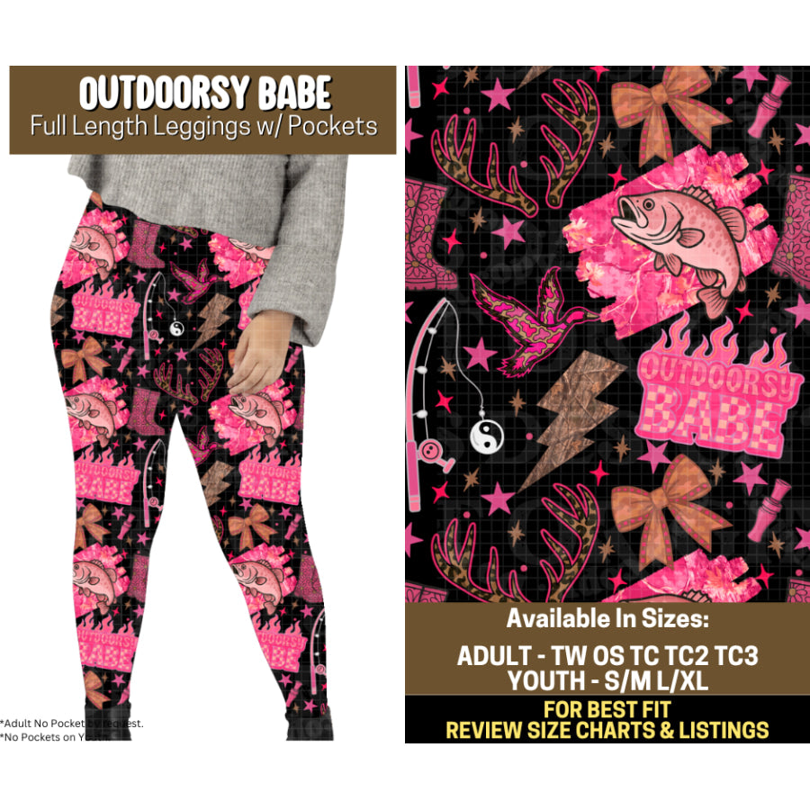 Preorder Custom Styles Outdoorsy Babe Closes 12 Sep ETA mid Jan 2026 Leggings