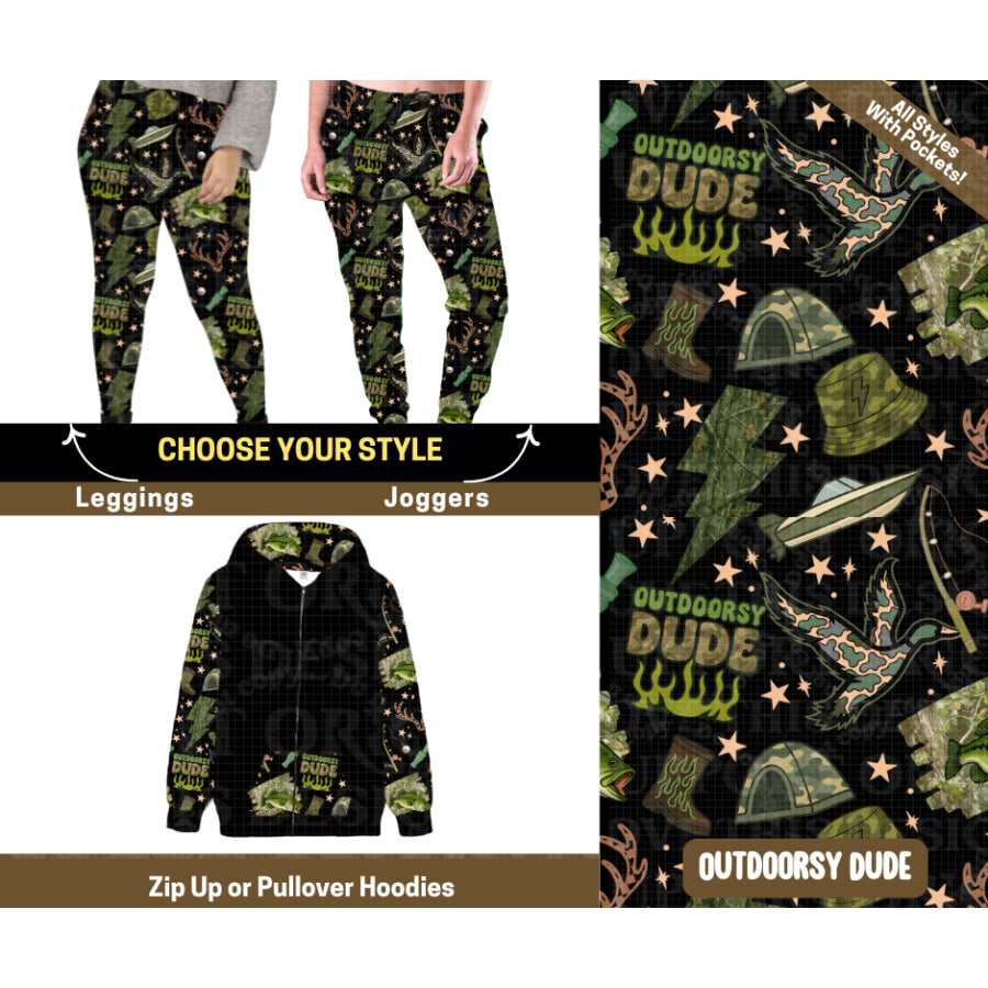 Preorder Custom Styles Outdoorsy Dude Closes 12 Sep ETA mid Jan 2026 Leggings