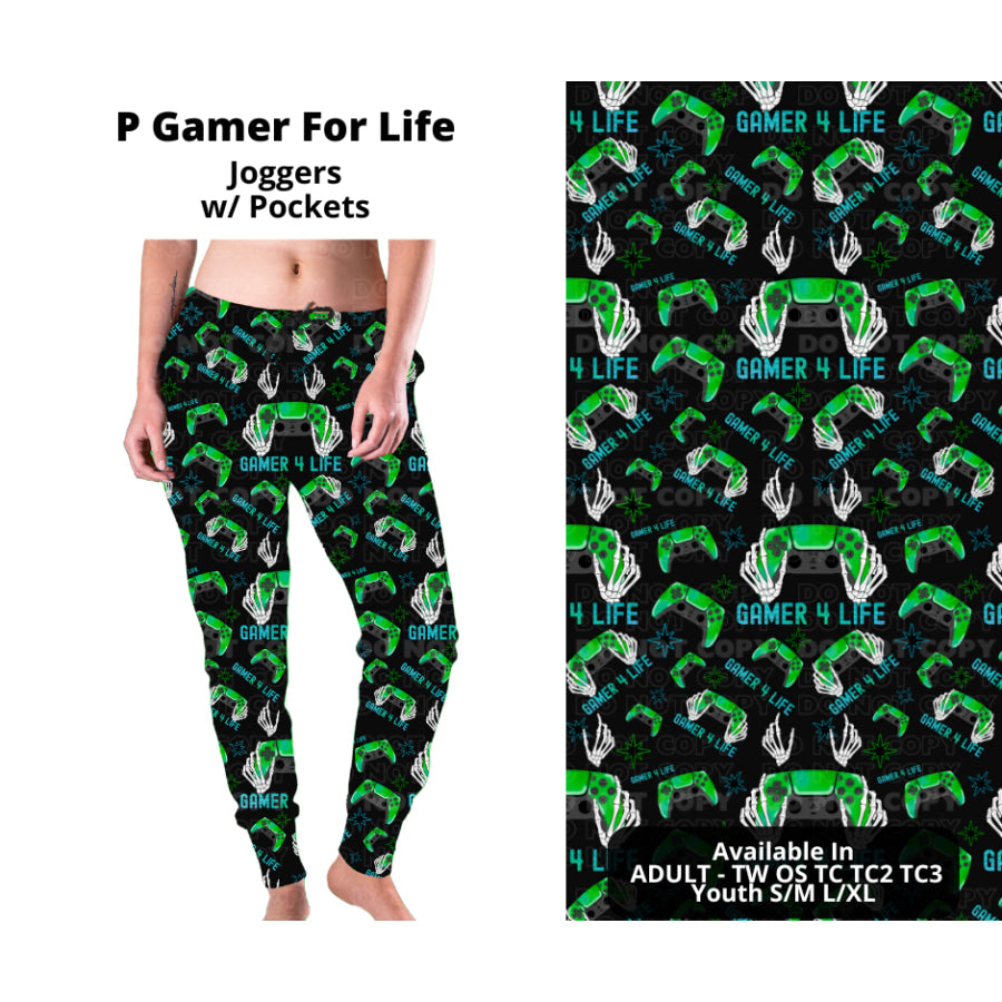 PREORDER Custom Styles - P Gamer For Life - Closes 27 Nov - ETA late Feb 2025 Leggings