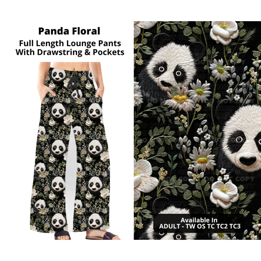 PREORDER Custom Styles - Panda Floral - Closes 14 Oct - ETA early Jan 2024 Leggings