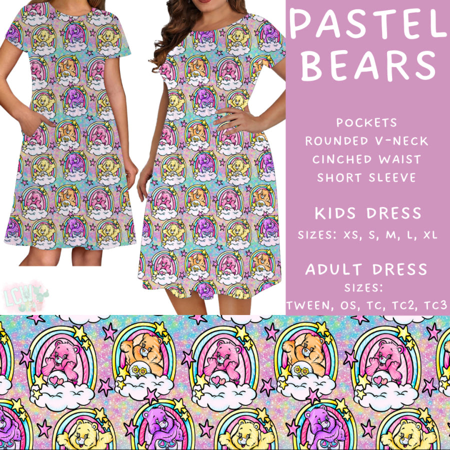 Preorder Custom Styles - Pastel Bears - Closes 3 Mar - ETA late May 2025 Leggings