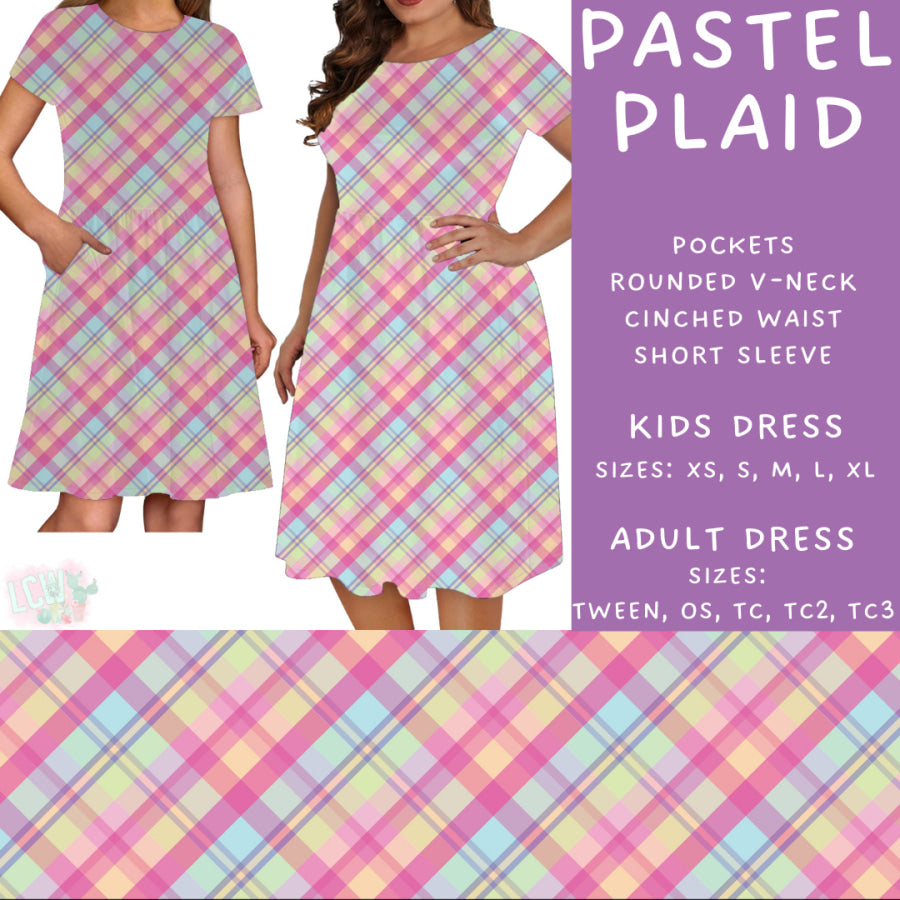 Preorder Custom Styles - Pastel Plaid - Closes 17 Feb - ETA late Apr 2025 Leggings