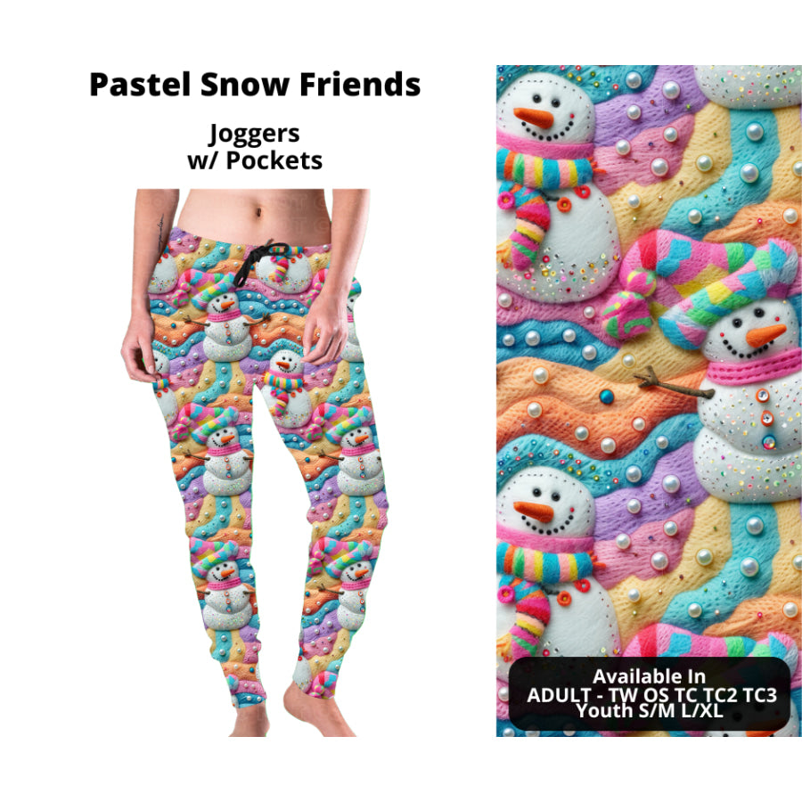 PREORDER Custom Styles - Pastel Snow Friends - Closes 18 Sep - ETA early Dec 2024 Leggings