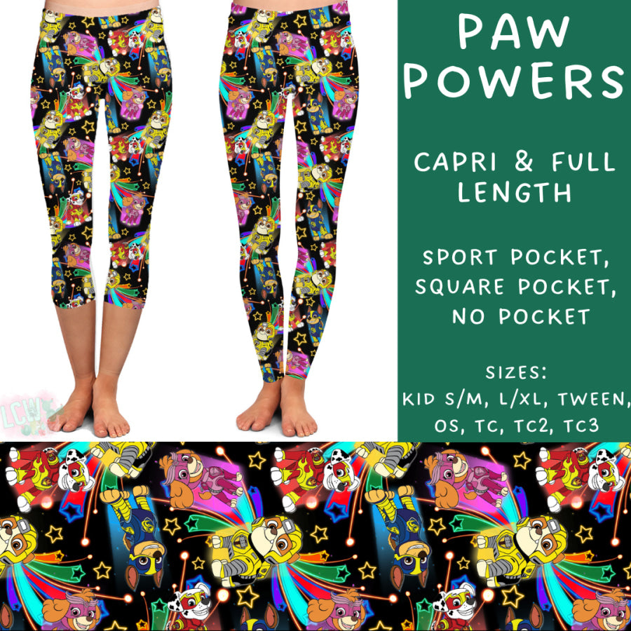 Preorder Custom Styles - Paw Powers - Closes 11 Oct - ETA late Dec 2024 Leggings