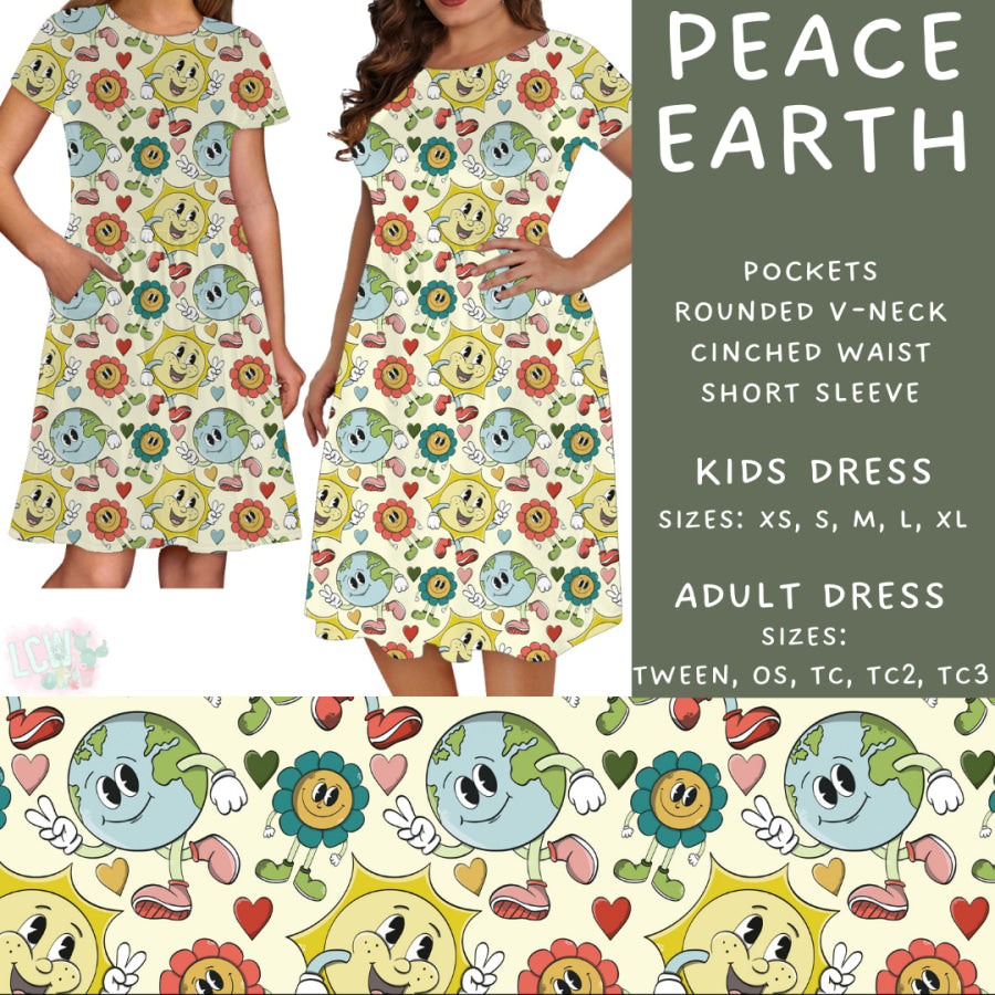 Preorder Custom Styles - Peace Earth - Closes 24 Feb - ETA mid May 2025 Leggings