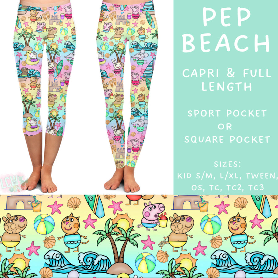 Preorder Custom Styles - Pep Beach - Closes 15 May - ETA mid Jul 2025 Leggings