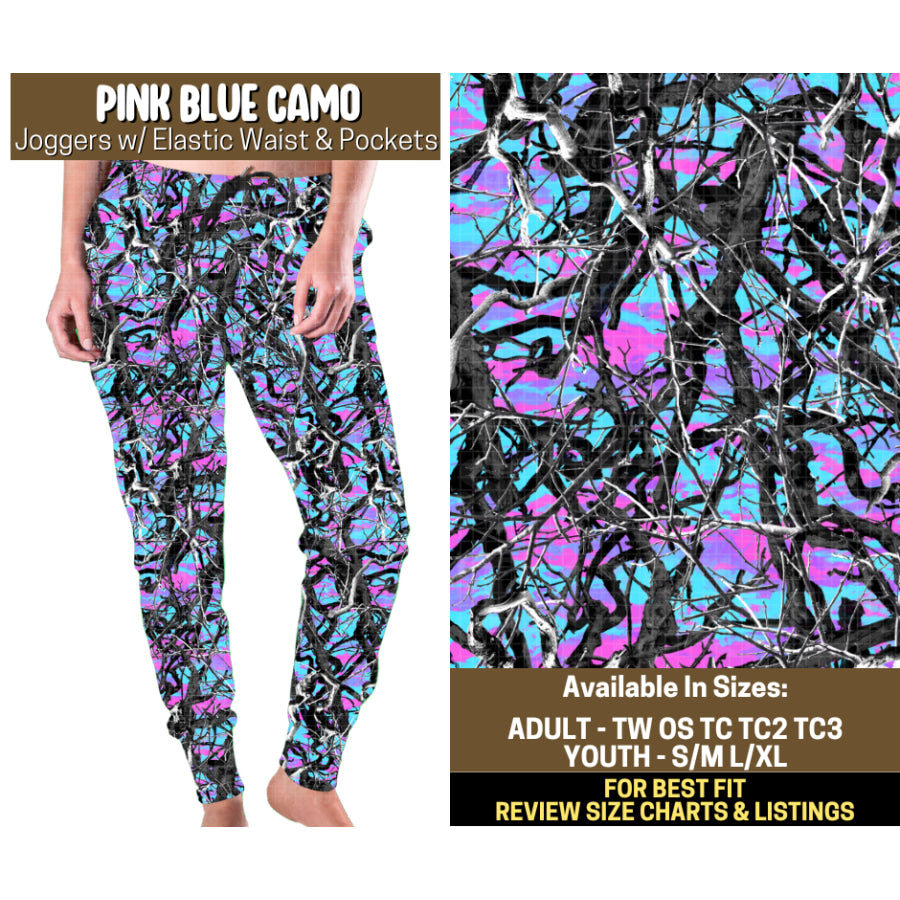 Preorder Custom Styles Pink Blue Camo Closes 12 Sep ETA mid Jan 2026 Leggings