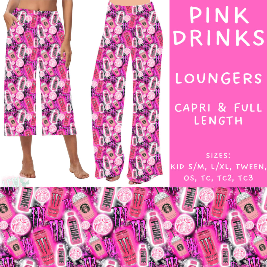 Preorder Custom Styles - Pink Drinks - Closes 2 Oct - ETA late Dec 2024 Leggings