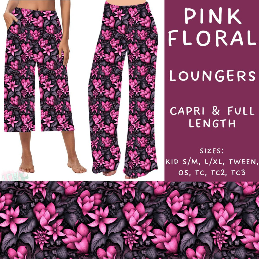 Preorder Custom Styles - Pink Floral - Closes 6 Dec - ETA late Feb 2025 Leggings