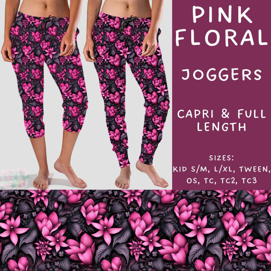 Preorder Custom Styles - Pink Floral - Closes 6 Dec - ETA late Feb 2025 Leggings