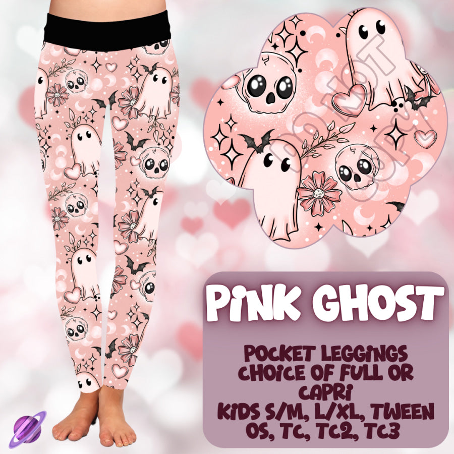 PREORDER Custom Styles - Pink Ghost - Closes 2 Dec - ETA mid Feb 2025 Leggings