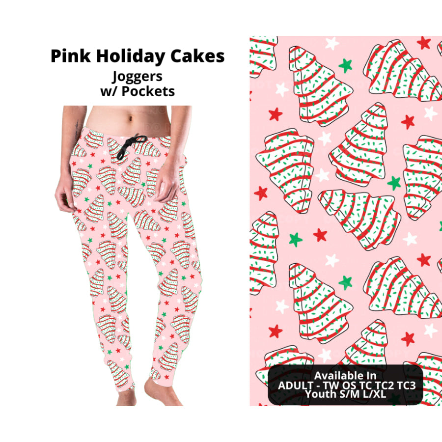 PREORDER Custom Styles - Pink Holiday Cakes - Closes 7 Oct - ETA late Dec 2024 Leggings