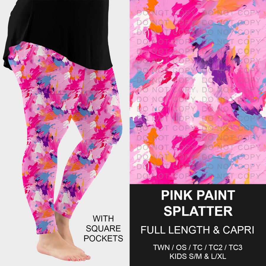 PREORDER Custom Styles - Pink Paint Splatter - Closes 13 May - ETA early Aug 2025 Loungewear