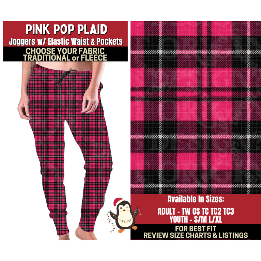 Preorder Custom Styles Pink Pop Plaid Closes 4 Sep ETA early Jan 2026 Leggings