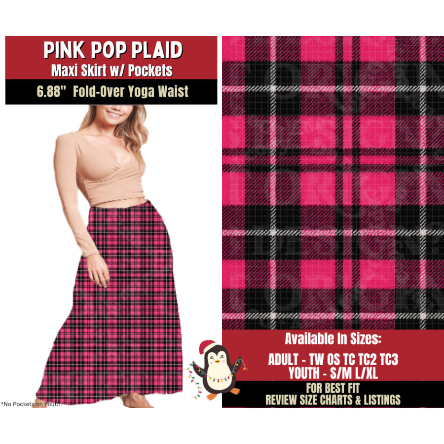 Preorder Custom Styles Pink Pop Plaid Closes 4 Sep ETA early Jan 2026 Leggings