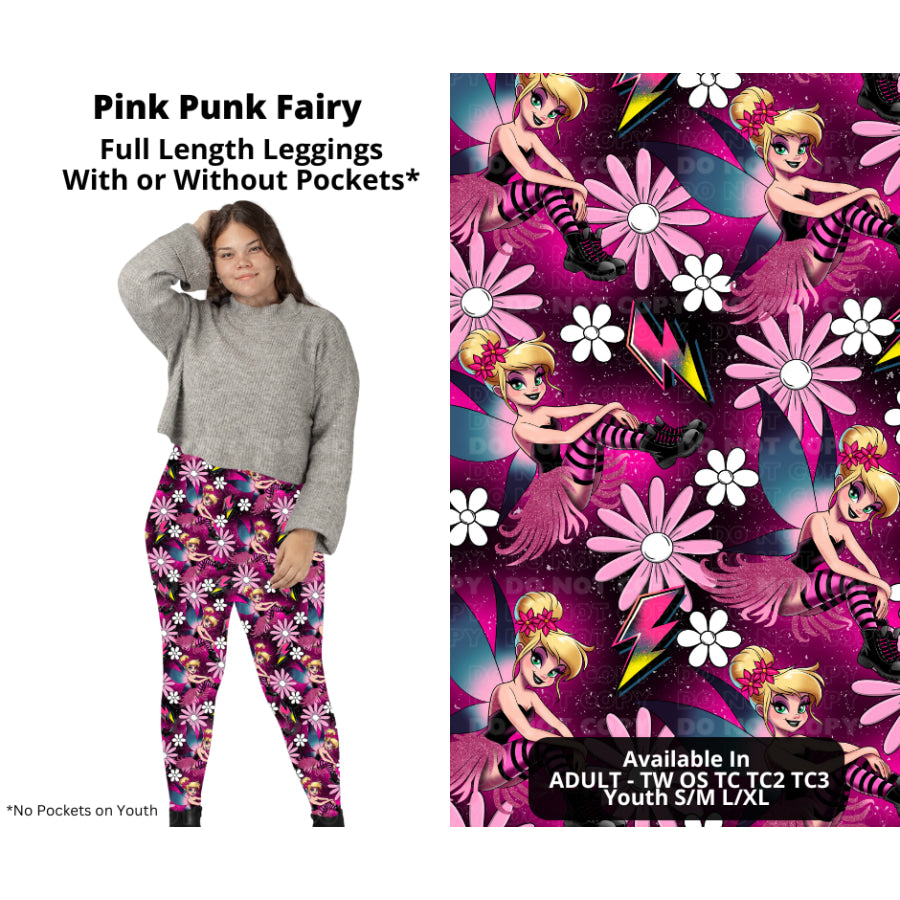 PREORDER Custom Styles - Pink Punk Fairy - Closes 21 Nov - ETA late Feb 2025 Leggings